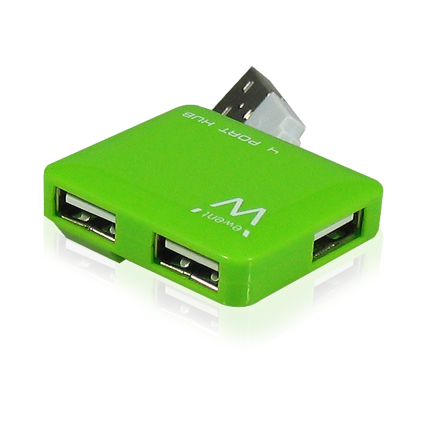 MINI HUB USB 2.0 EWENT 4P GREEN